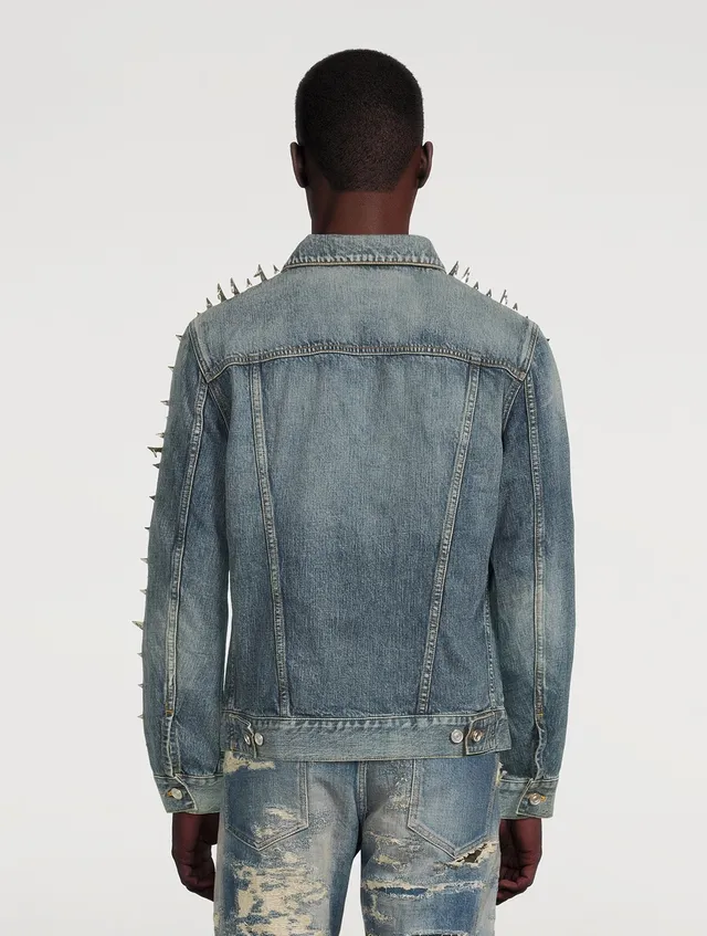 Denim jacket with on sale spikes