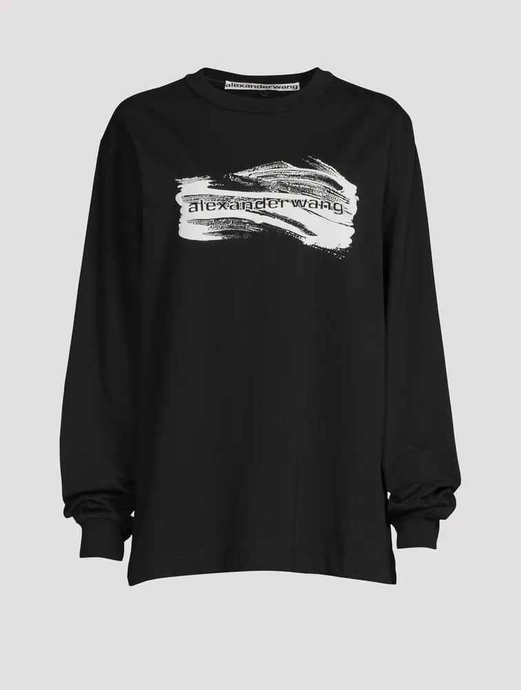 ALEXANDER WANG Soap Suds Compact Jersey Long-Sleeve T-Shirt