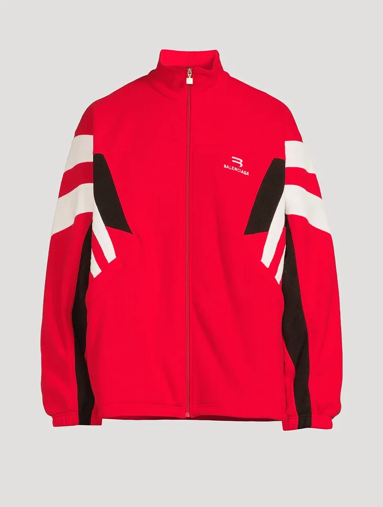 BALENCIAGA Sporty B Brushed Fleece Track Jacket | Square One