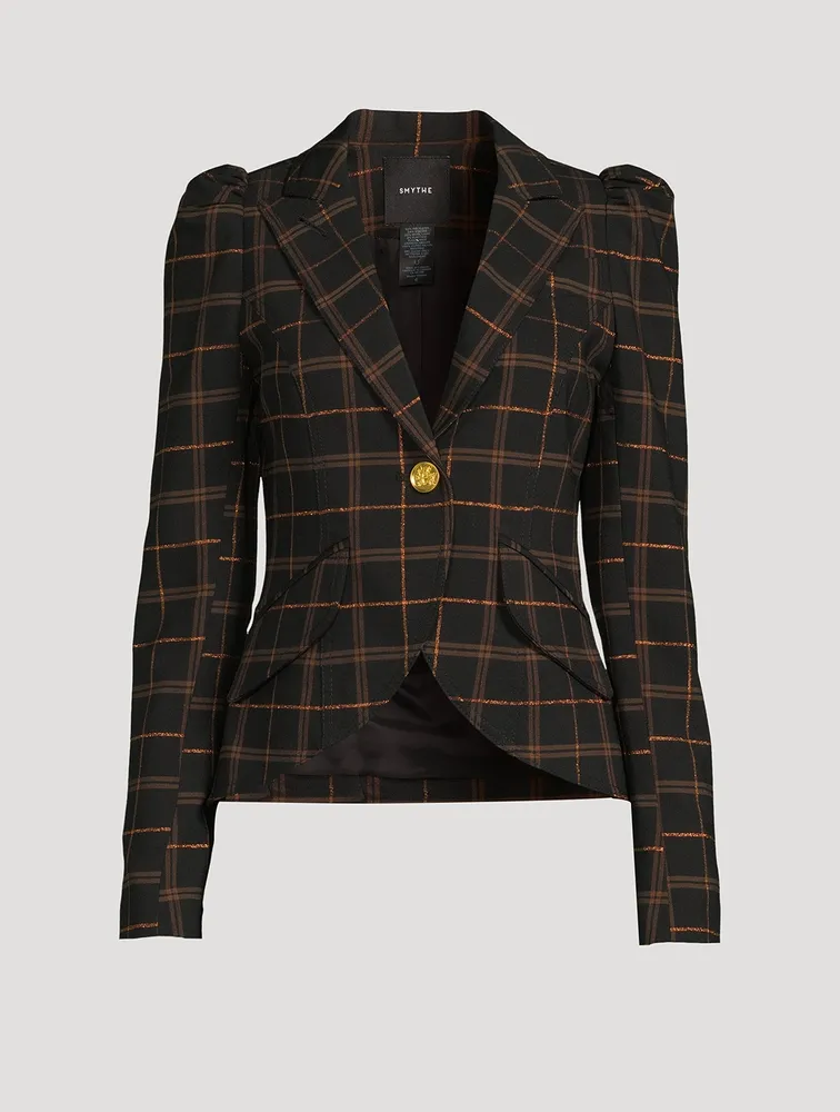 Smythe pouf sleeve on sale blazer