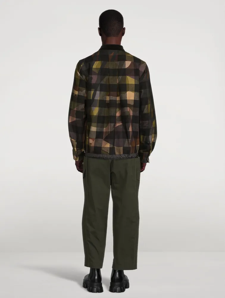 SACAI X KAWS Kaws Shirt Jacket In Camo Print | Yorkdale Mall