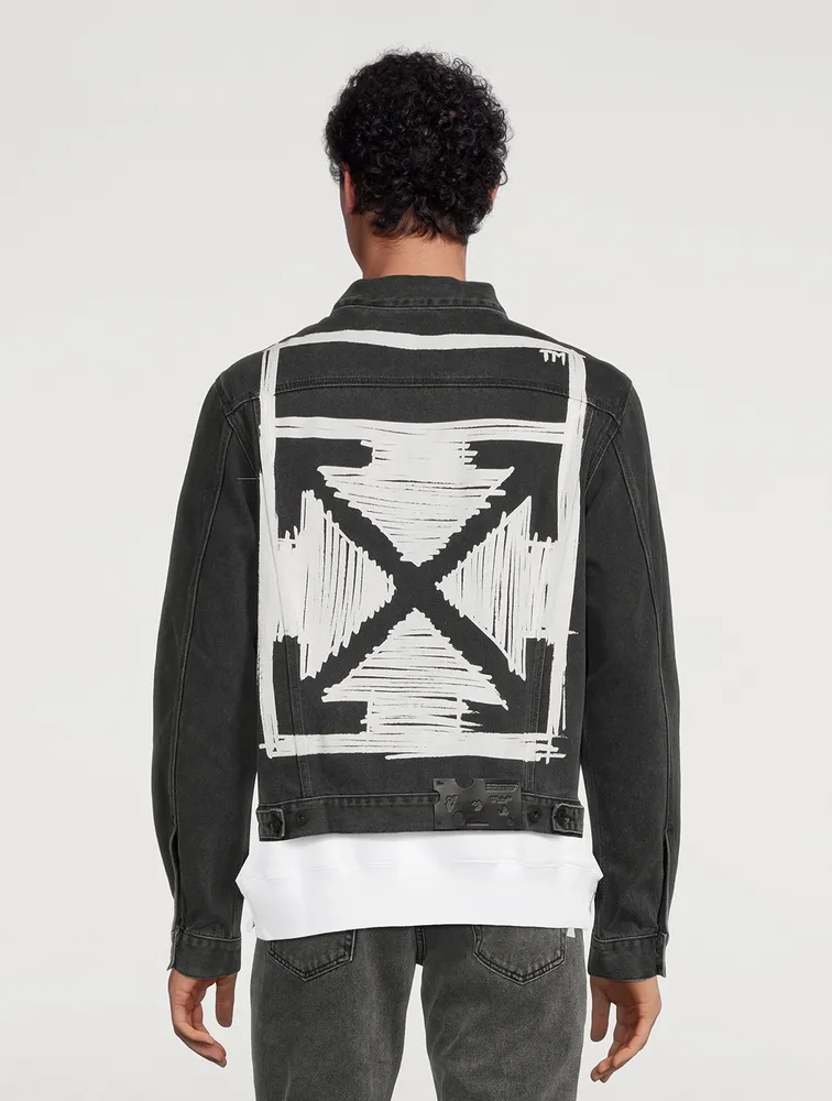 OFF-WHITE Negative Mark Slim-Fit Denim Jacket | Yorkdale Mall