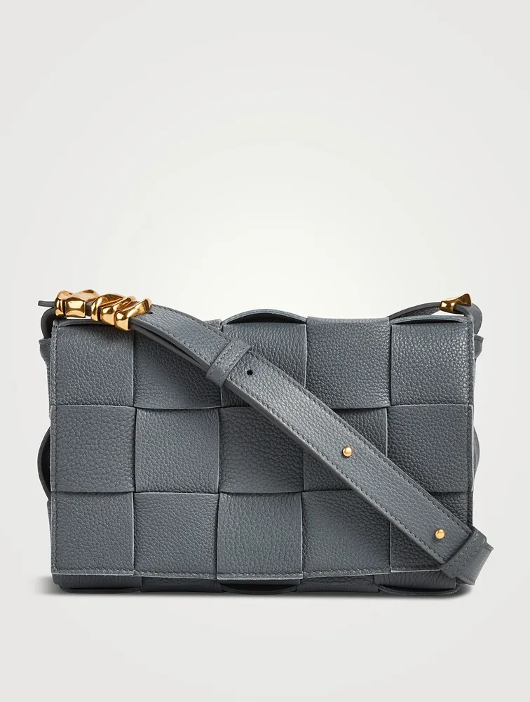 Bottega veneta intrecciato top leather crossbody bag