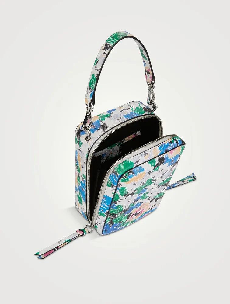 GANNI Banner Leather Camera Bag In Floral Print | Yorkdale Mall