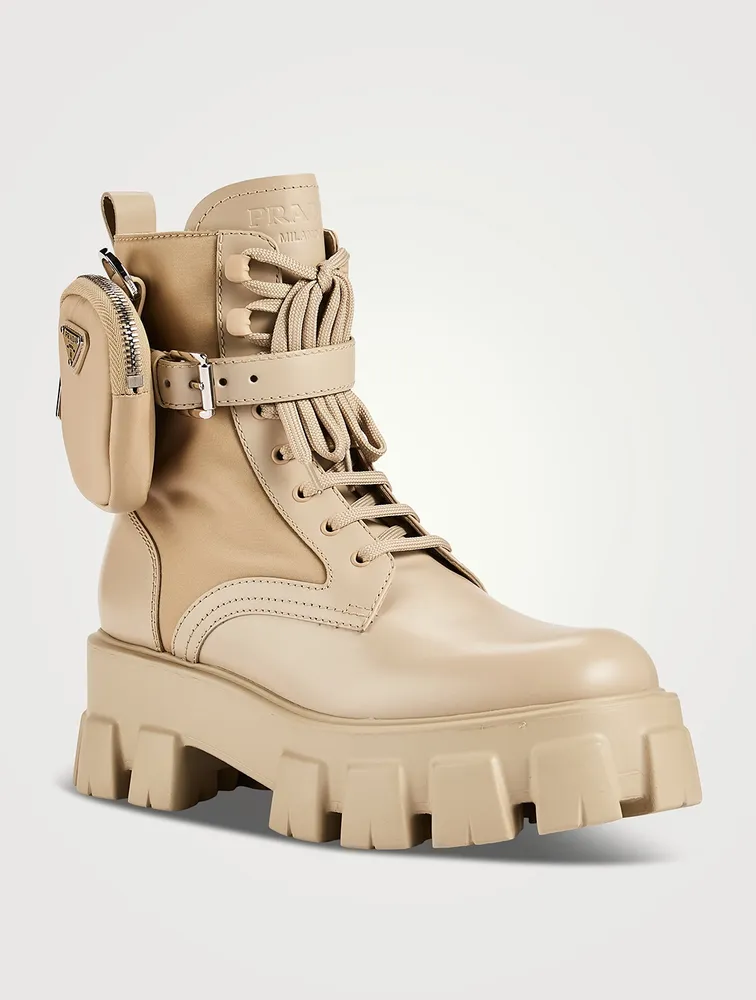 Monolith leather and nylon combat online boots