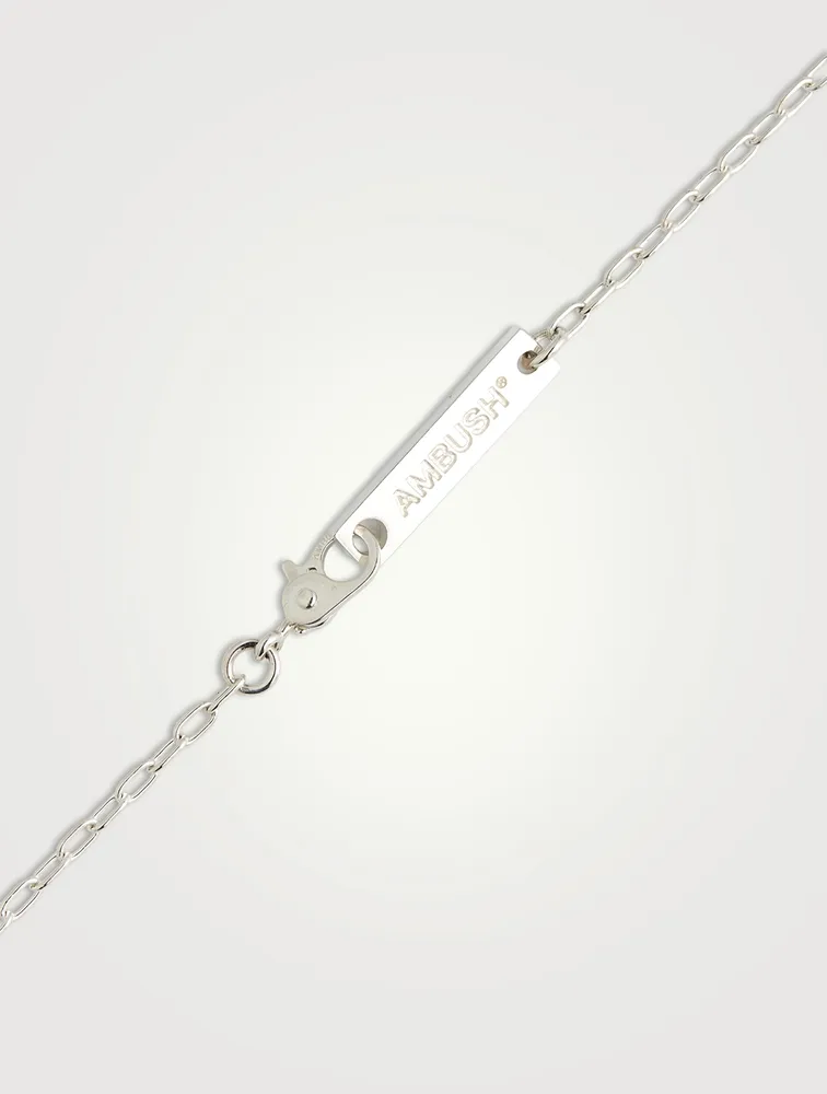 AMBUSH Sterling Silver Battery Charm Necklace | Square One
