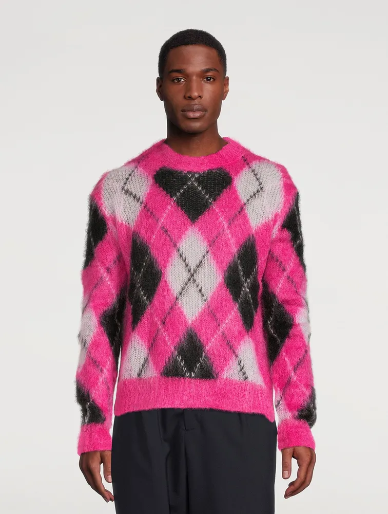 MARNI Mohair Argyle Sweater | Square One