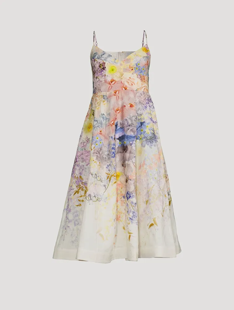 ZIMMERMANN Rhythmic Picnic Midi Dress Floral Print