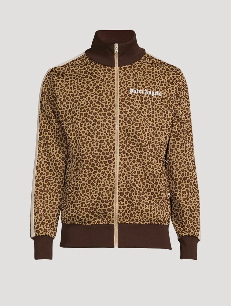 PALM ANGELS Leopard Jacquard Track Jacket | Yorkdale Mall