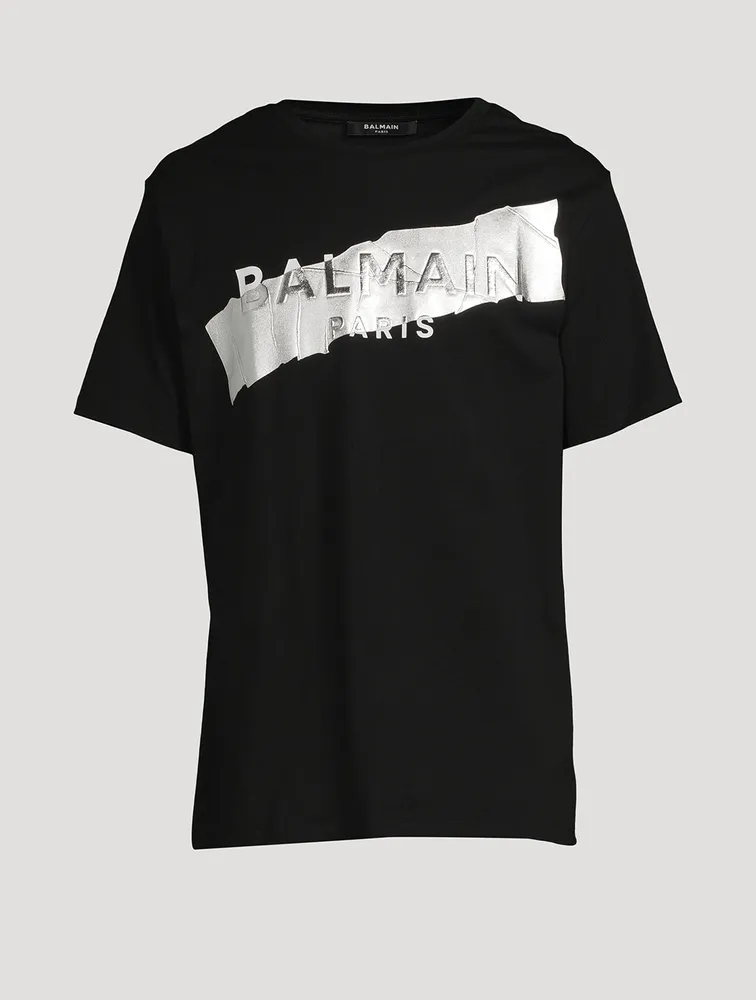 Tシャツ・カットソー Balmain Trompe l'oeil t-shirt Balmain Draped Print Trompe L'oeil T-shirt (Grey) – CNCPTS