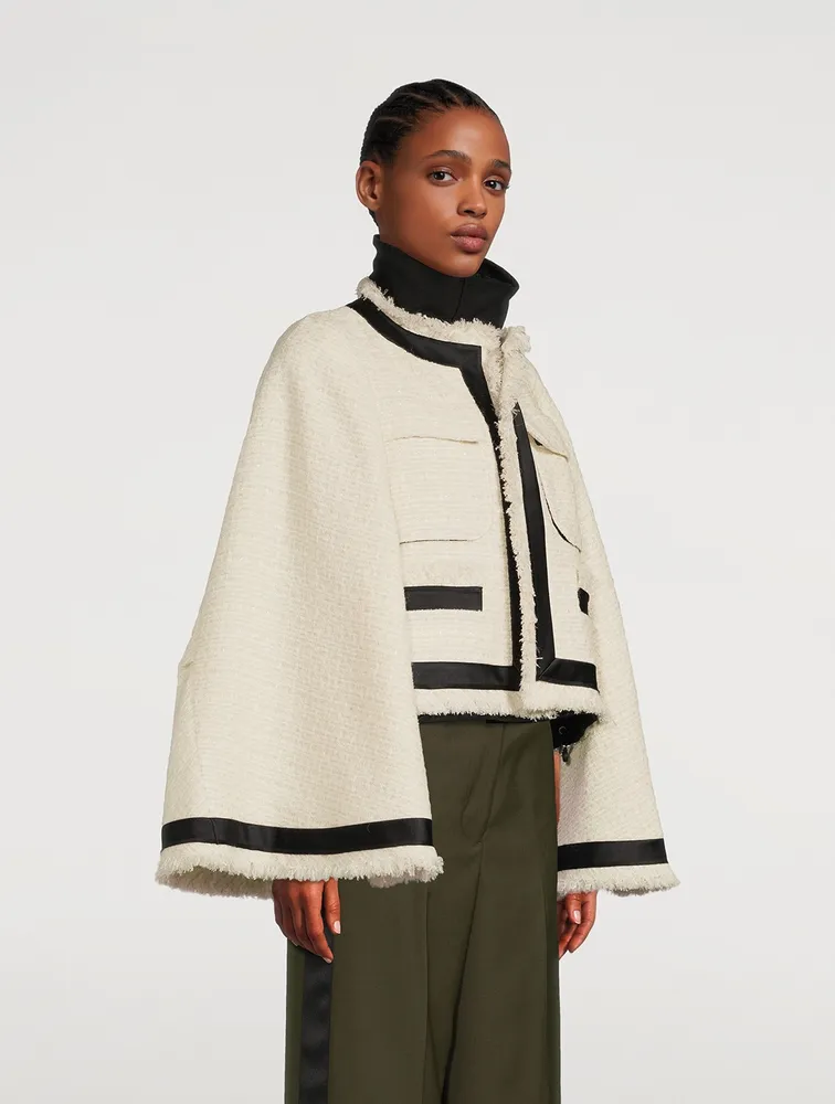 SACAI Tweed Bell-Sleeve Jacket | Square One