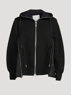 SACAI Sponge Sweat x Nylon Twill Hoodie | Square One