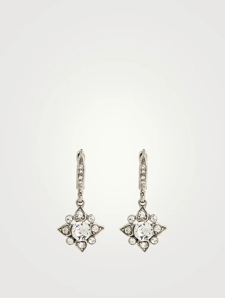 Petite crystal hot sale drop earrings