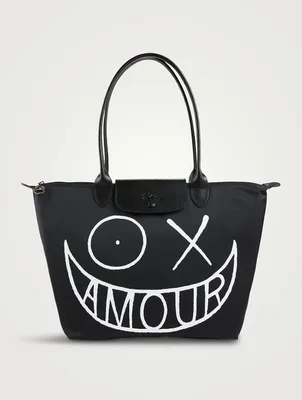 トートバッグ Longchamp Basket bag L Le Pliage black Le Pliage Xtra L Travel bag Black - Leather | Longchamp US