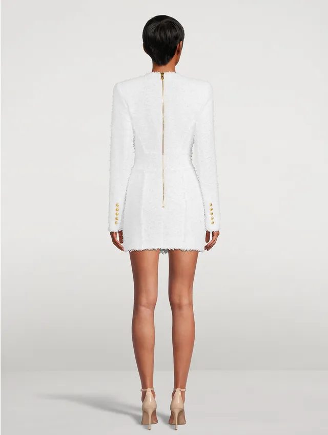 Balmain white best sale tweed dress