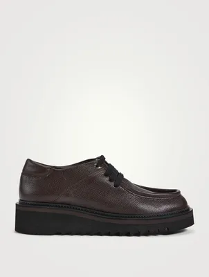 MiuMiu Leather Lug-Sole Wallabies ラグソール ワラビー ロゴ MIU MIU Leather Lug-Sole Wallabies | Yorkdale Mall