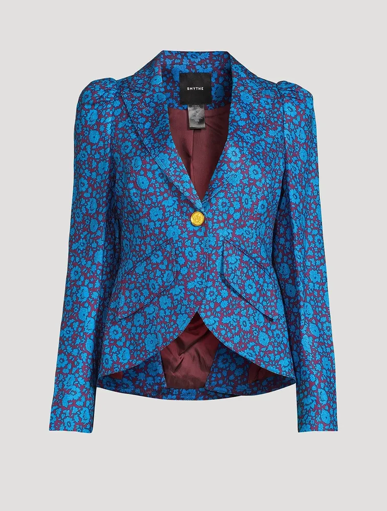 Smythe pouf sleeve on sale blazer