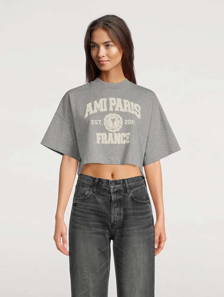 AMI PARIS Logo Cropped T-Shirt | Yorkdale Mall