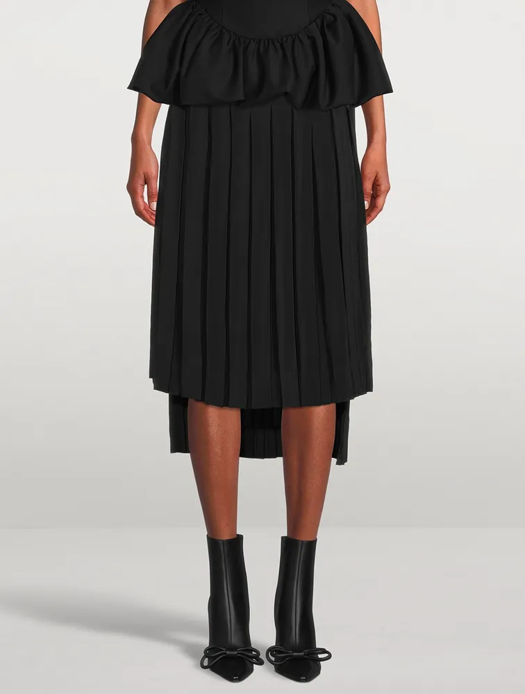 SIMONE ROCHA Pleated Apron Midi Skirt | Yorkdale Mall