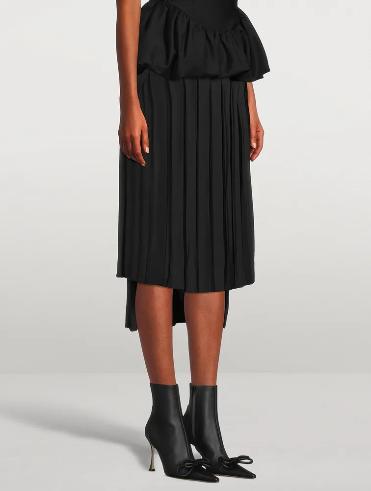 SIMONE ROCHA Pleated Apron Midi Skirt | Yorkdale Mall