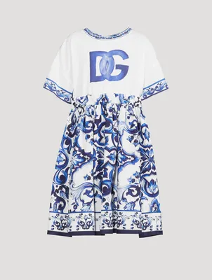【送料&関税込】Dolce & Gabbana Majolica Print Twill Sca Majolica-print twill headscarf in Multicolor for Women
