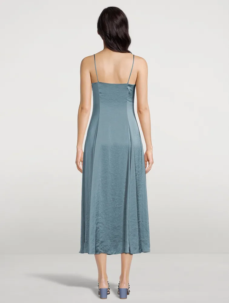 THEORY Crushed Satin Midi Dress | Square One