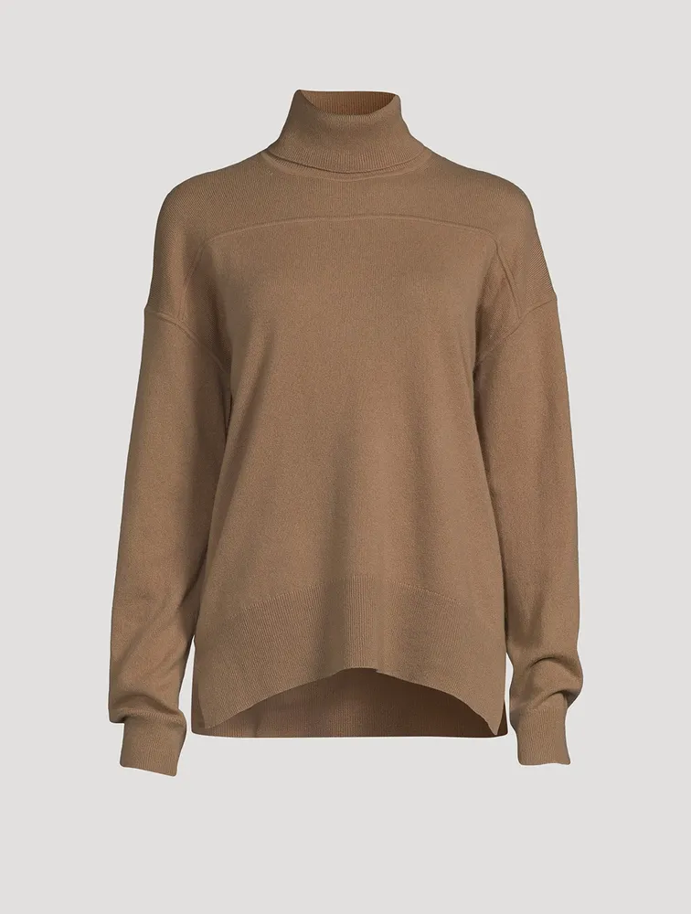 THEORY Karenia Cashmere Yoke Turtleneck | Square One