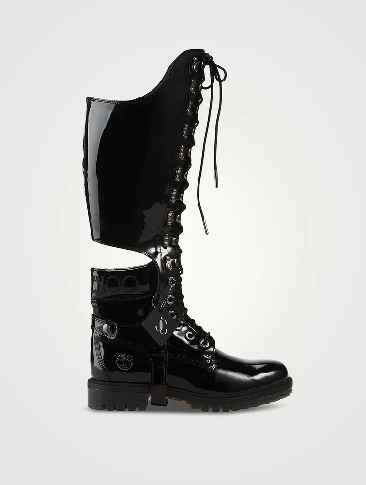 Timberland patent leather on sale boots