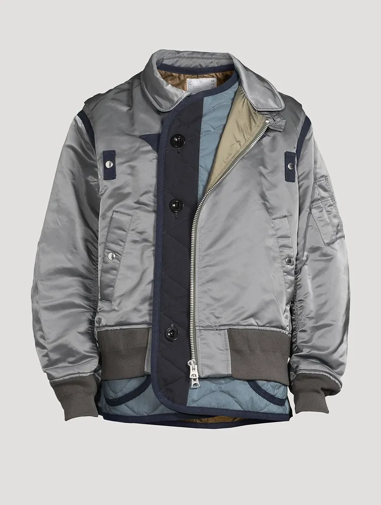 SACAI Nylon Twill Mix Blouson Jacket | Yorkdale Mall