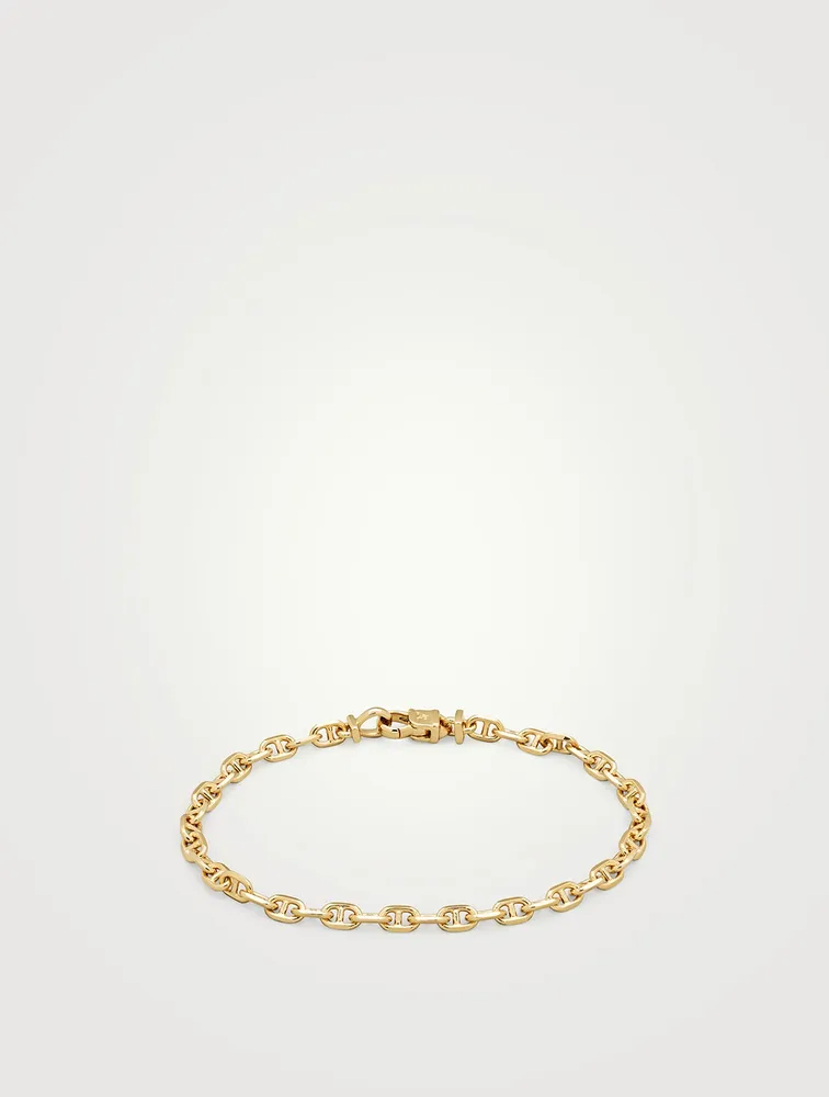 TOM WOOD Gold-Plated Cable Chain Bracelet | Square One