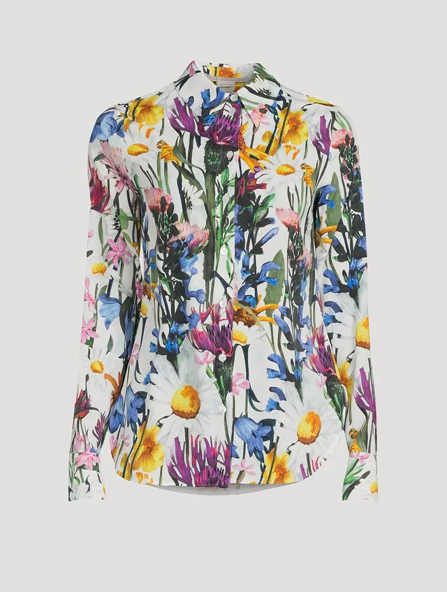 ZIMMERMANN Laurel Frill Blouse In Floral Print | Yorkdale Mall