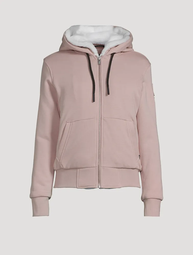 Hoodie with fur outlet inside