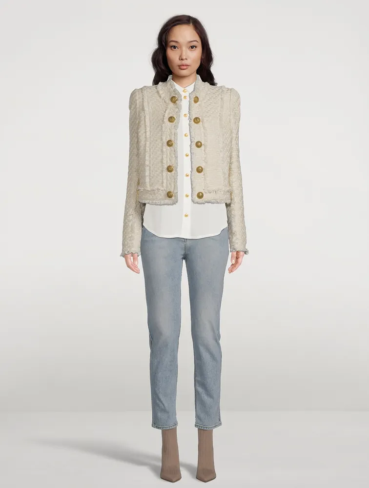 L´Or Fringe Tweed Jacket-