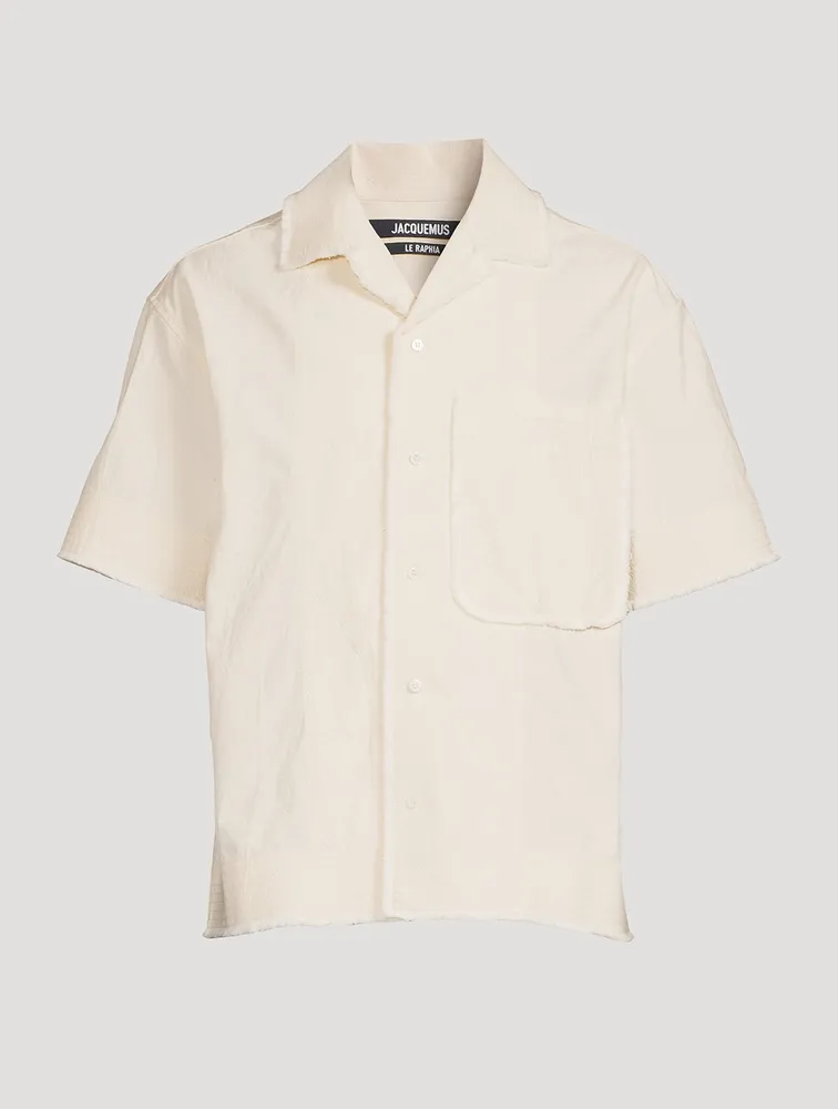 JACQUEMUS La Chemise Artichaut Cotton Frayed Shirt | Square One