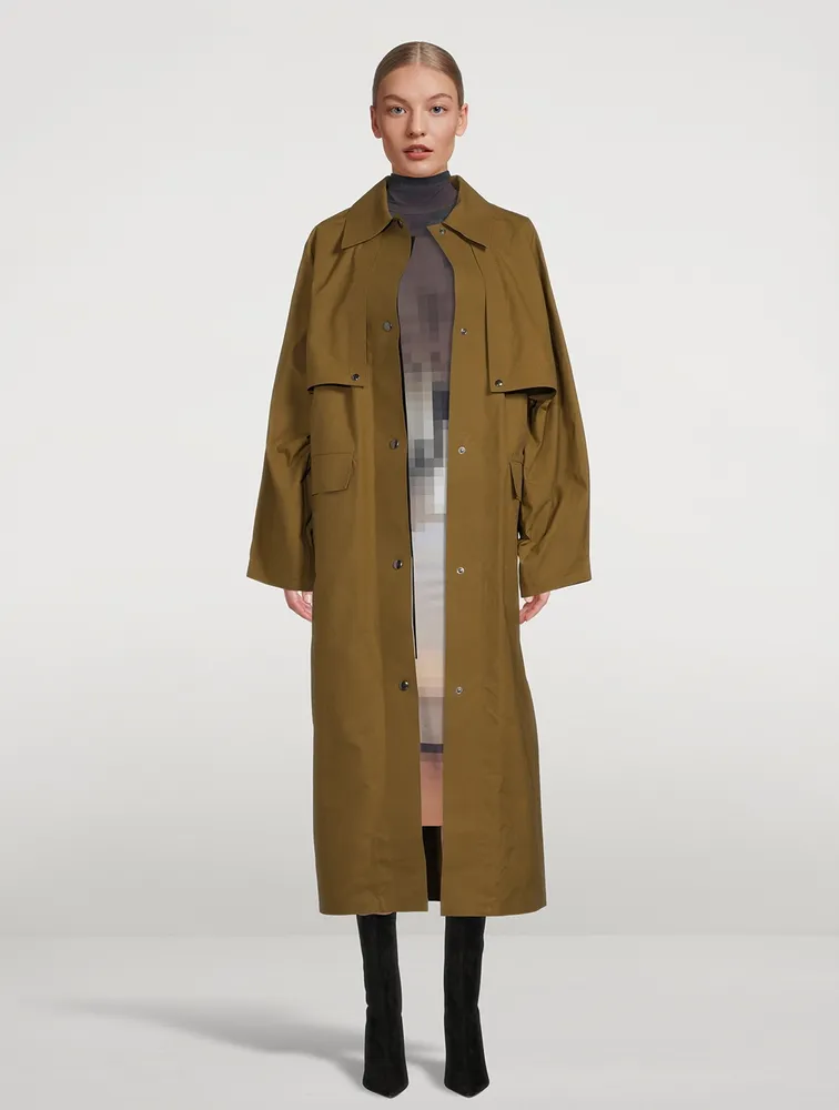 KASSL EDITIONS Waxed Cotton Cape Coat Yorkdale Mall