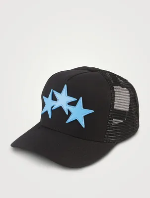 新品 AMIRI 3Star Trucker Hat BK Amiri Black Star Trucker Hat | eBay