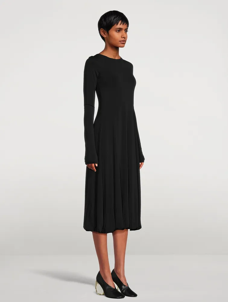 JIL SANDER Long-Sleeve Open-Back Midi Dress | Square One