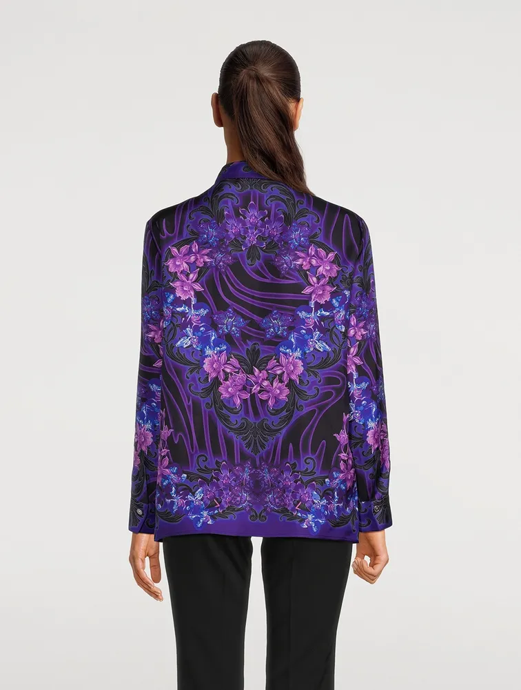 VERSACE Orchid Barocco Silk Shirt | Square One