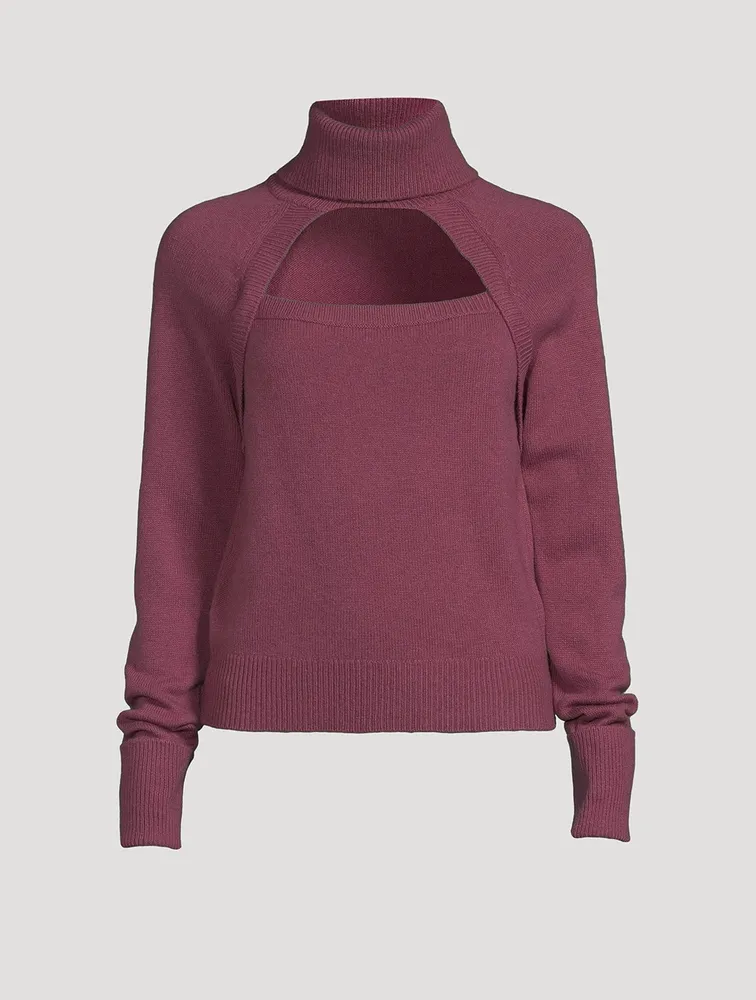 PAIGE Cherise Keyhole Turtleneck Sweater Square One