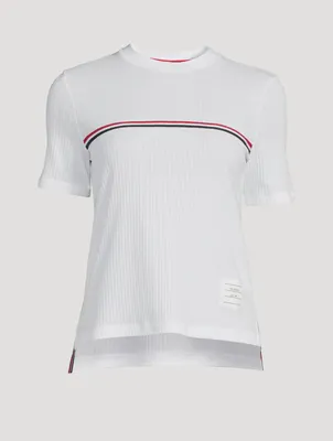 ★ドイツ発*ZARA*新作*STRIPED テクスチャーTシャツ/WHITE★ $_12.JPG?set_id=880000500F