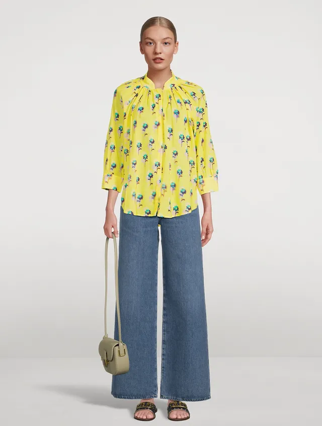 ZIMMERMANN Laurel Frill Blouse In Floral Print | Yorkdale Mall