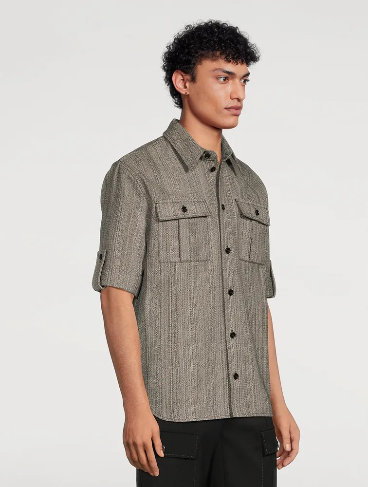 BOTTEGA VENETA Cotton Short-Sleeve Shirt | Square One