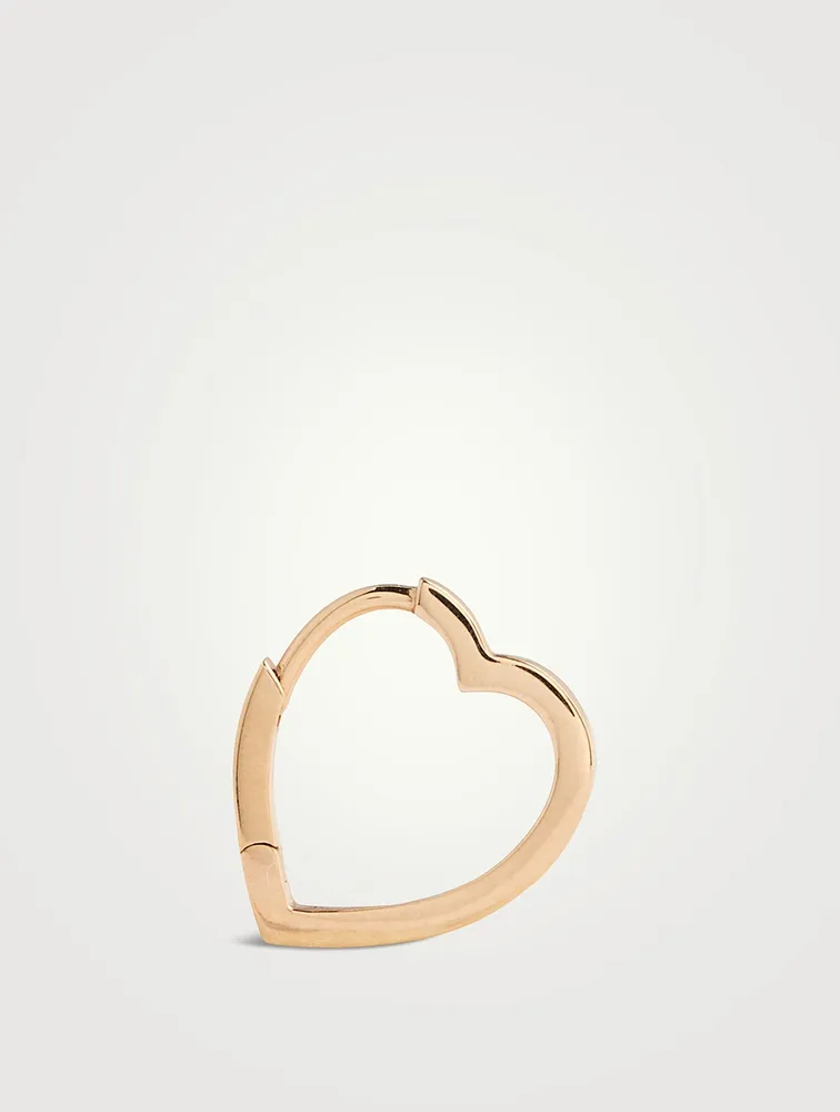 REPOSSI Antifer Heart 18K Rose Gold Hoop Earring | Square One