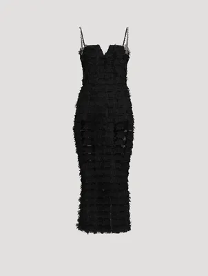 GIVENCHY Shiny Monogram 72 Tulle Midi Dress | Yorkdale Mall