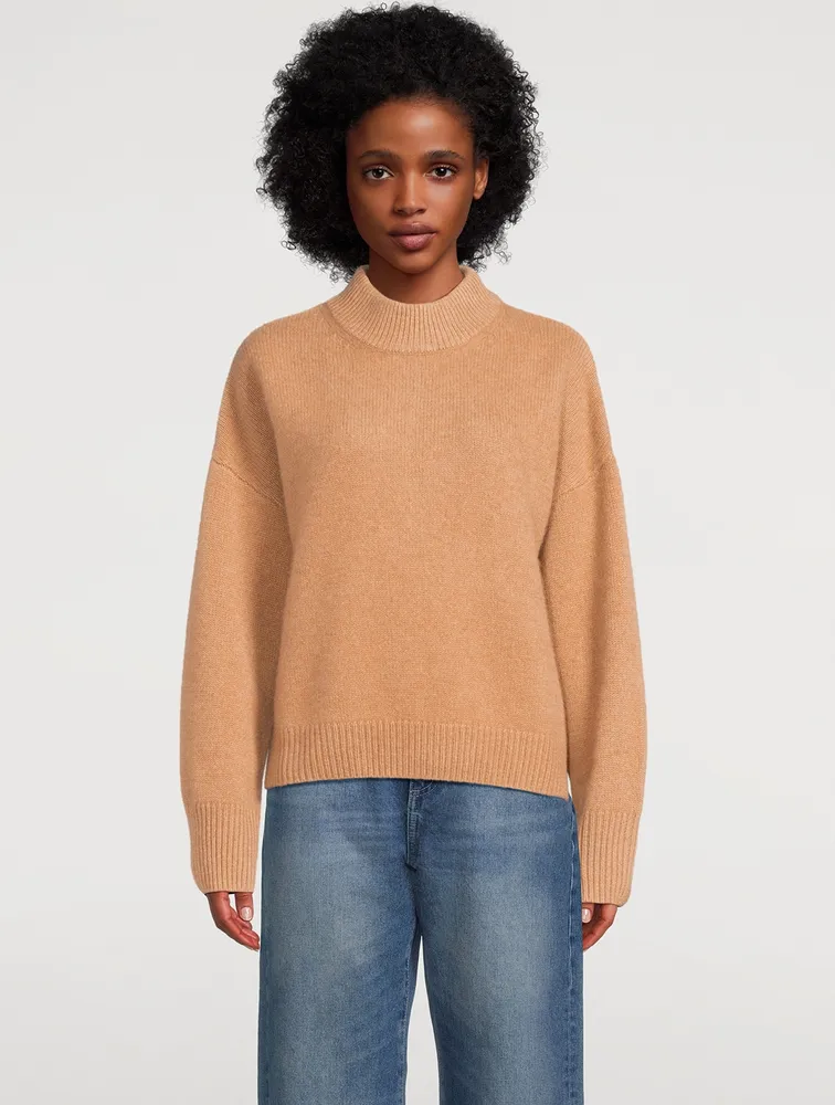 Cashmere mockneck store sweater