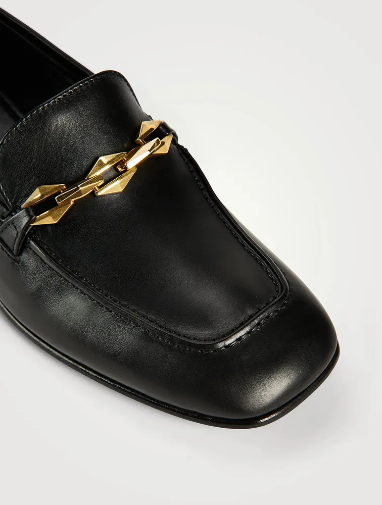 JIMMY CHOO Diamond Tilda Leather Loafers | Yorkdale Mall