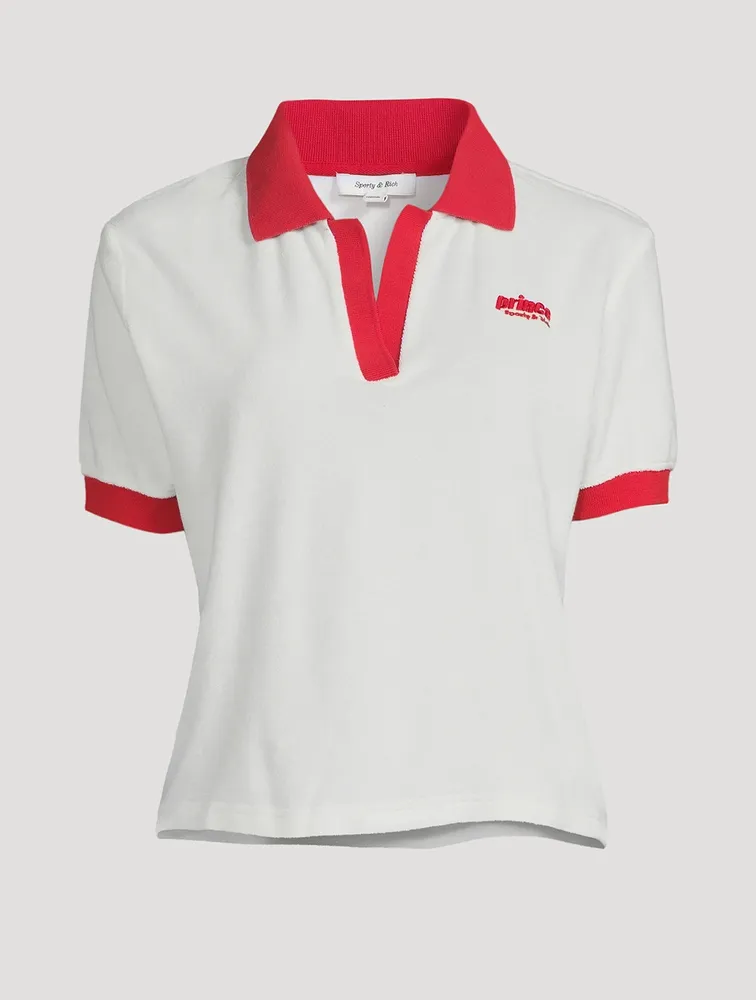 Tシャツ・カットソー Sporty & Rich SS25 TERRY POLO (TO001620302BL24 88) SRC Terry Polo - Juniper Striped – Sporty & Rich