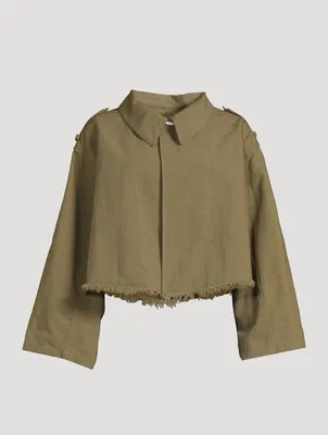 Reiss Viola Velvet Cropped Jacket | Yorkdale Mall