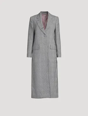 【SAINT LAURENT】LONG COAT IN PRINCE OF WALES WOOL●830690Y9 long coat in prince of wales wool | Saint Laurent | YSL US