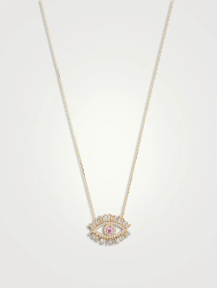 Pave evil eye on sale necklace